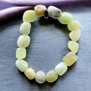 Serpentine Nugget Bracelet | Handmade